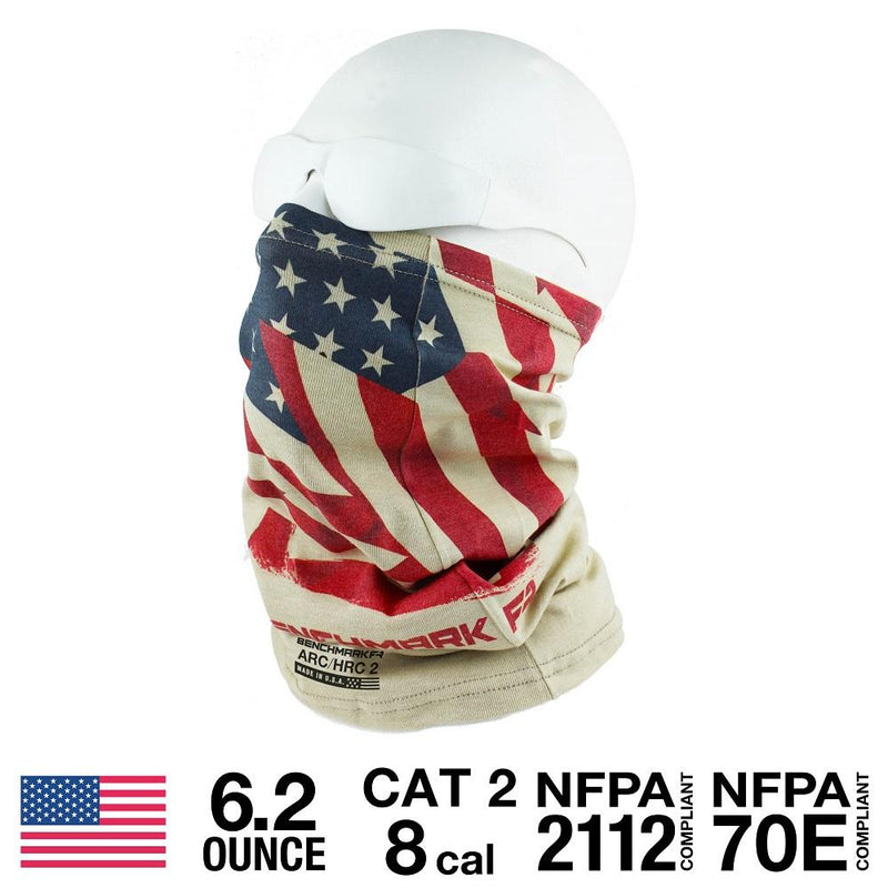 Load image into Gallery viewer, CAT 2 FR American Flag Beige Face Muffler
