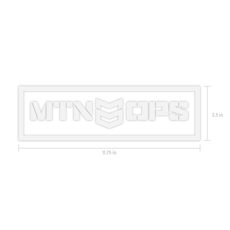 BOXED OUT DECAL - White