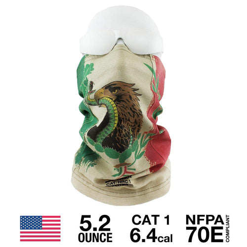 CAT 1 FR Mexican Flag Face Muffler