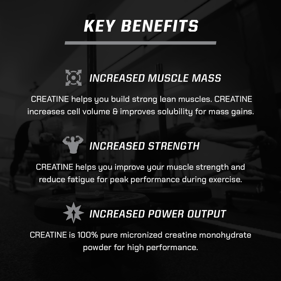 CREATINE MONOHYDRATE - Tub - 50 Servings