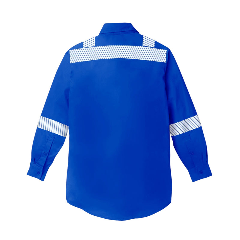 Load image into Gallery viewer, FR1444CB FR DH Air ™ Cobalt Uniform Shirt W/ Segmented, CAT 2, NFPA 2112 - BACK
