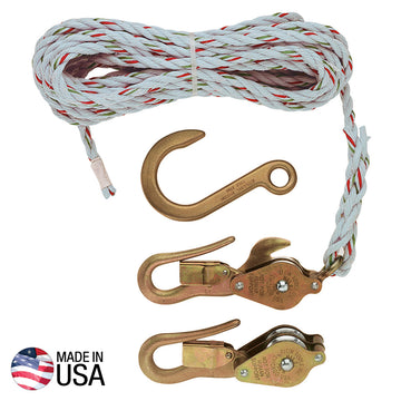 Klein Tools H1802-30SR Block and Tackle, Blocks 267/268, Anchor Hook 259