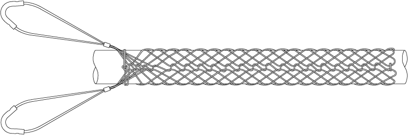 Heavy duty cable support grip lace closing