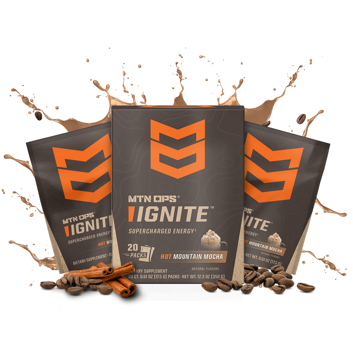 HOT IGNITE - Mountain Mocha / Trail Packs - 20 Packs