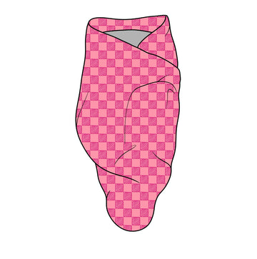 Checkered Pink Sheriff, Bamboo Spandex Swaddle