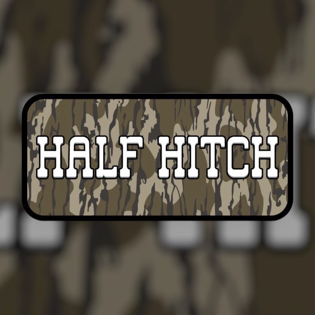 Woodland Camo Half Hitch Sticker