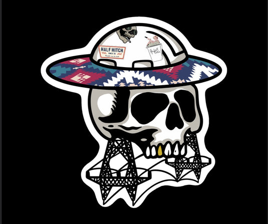 Upside Down Skull Sticker