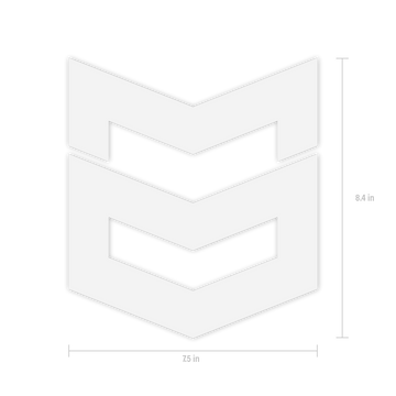 LARGE ICON DECAL - White