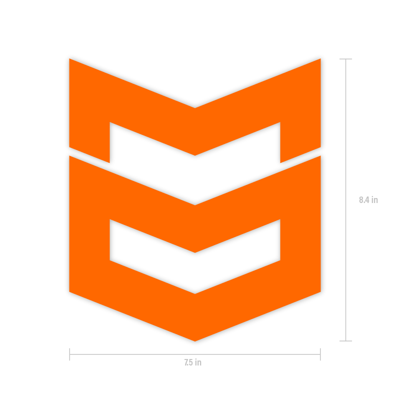 LARGE ICON DECAL - Orange