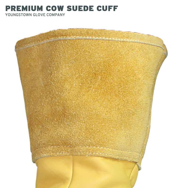 Load image into Gallery viewer, 13&quot; Cut Resistant Secondary Leather Protector - Premium Cow Suede Cuff
