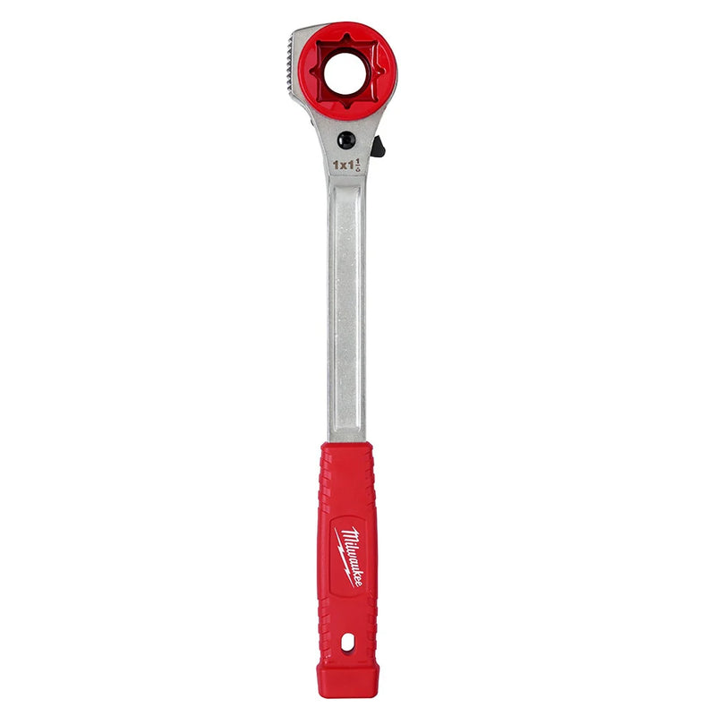 Load image into Gallery viewer, Lineman&#39;s High-Leverage Ratcheting Wrench w/ Milled Strike Face

