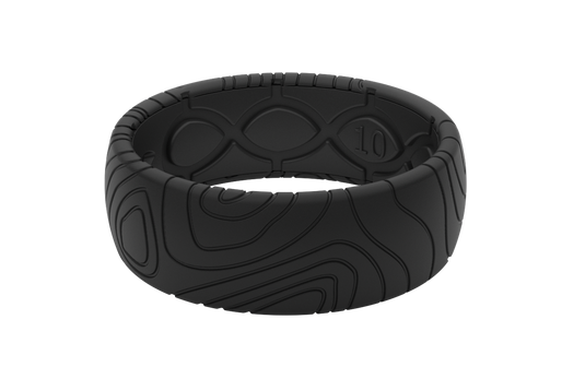 3D Topo Midnight Black Ring