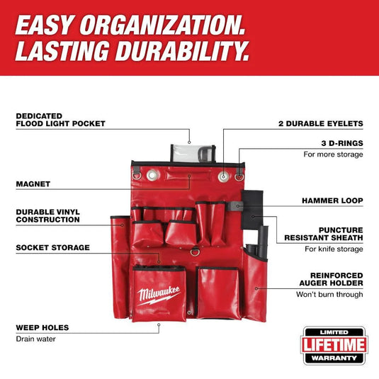 18-Pocket Puncture Resistant Aerial Tool Apron