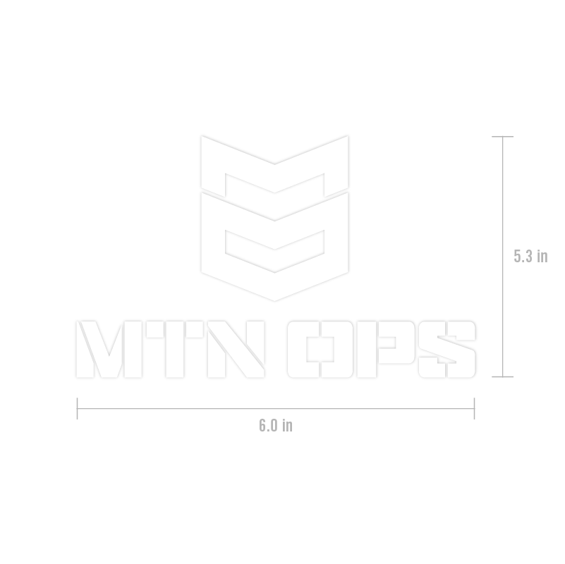 MTN OPS VINYL DECAL - White