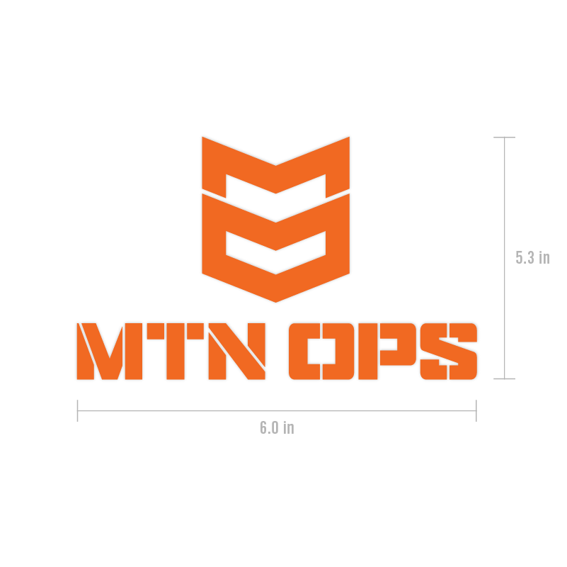 MTN OPS VINYL DECAL - Orange
