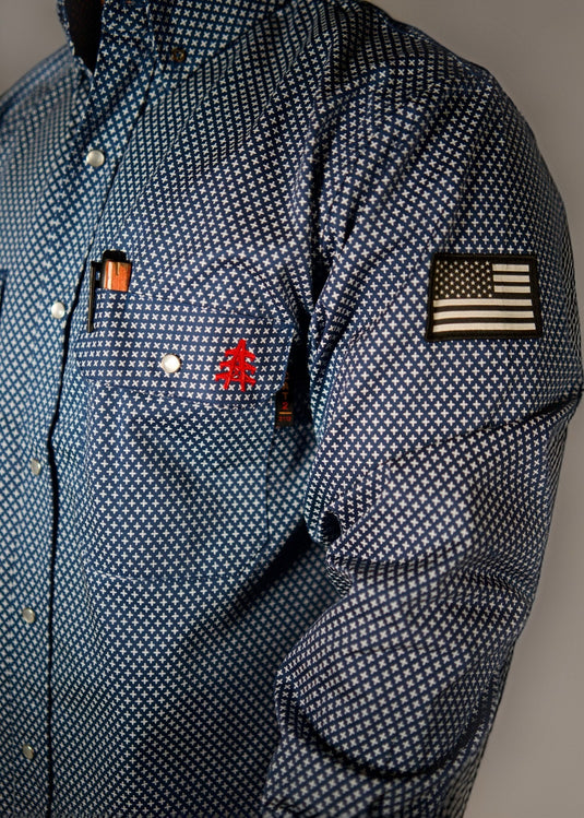 FR Pearl Snap Work Shirt - Honor Navy