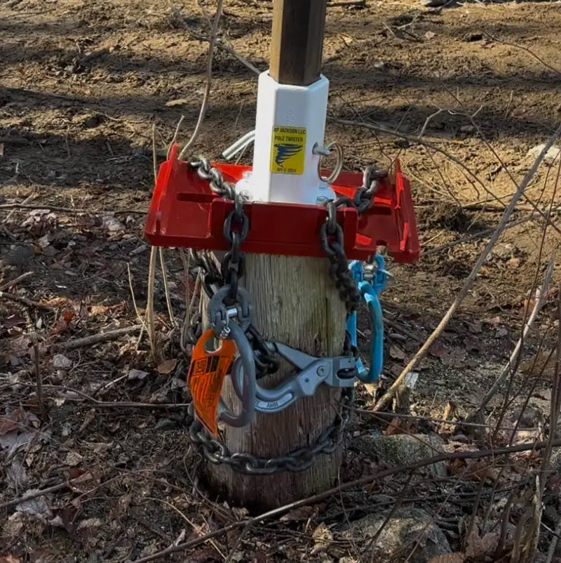 Pole Twister utility pole removal tool in use - view 4