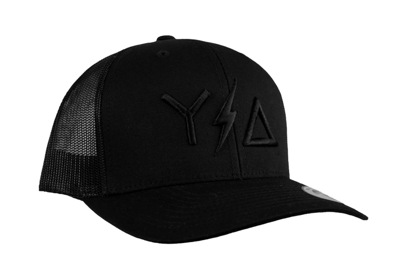 Load image into Gallery viewer, All Black Trucker Snapback
