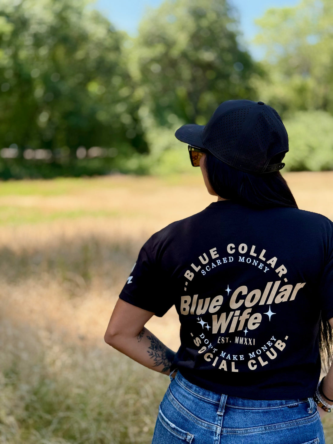 Blue Collar Wife Social Club Women's Crop Top