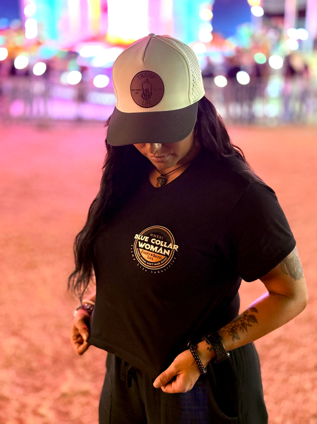 Blue Collar Woman Scared Money Crop