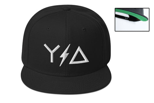 Black Flat Brim Snapback