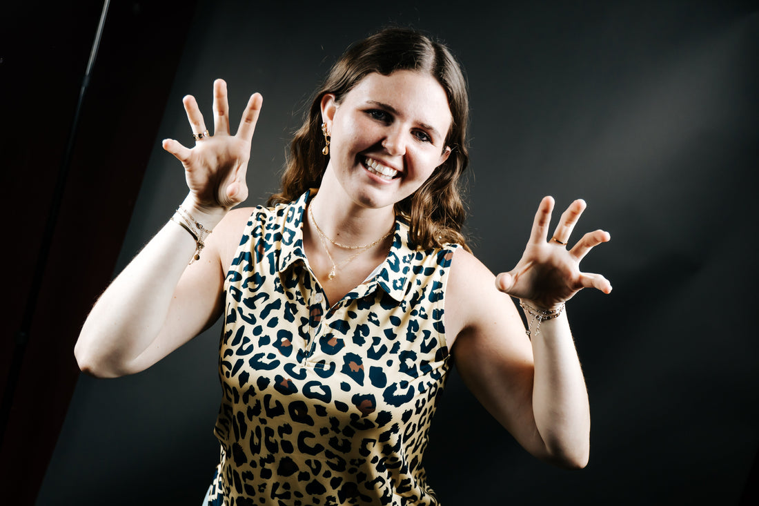 Womens Cheetah Leopard Polo