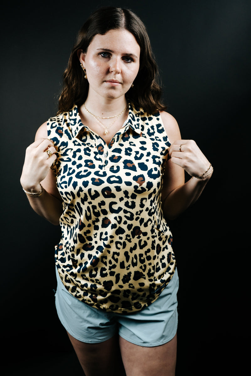 Load image into Gallery viewer, Womens Cheetah Leopard Polo

