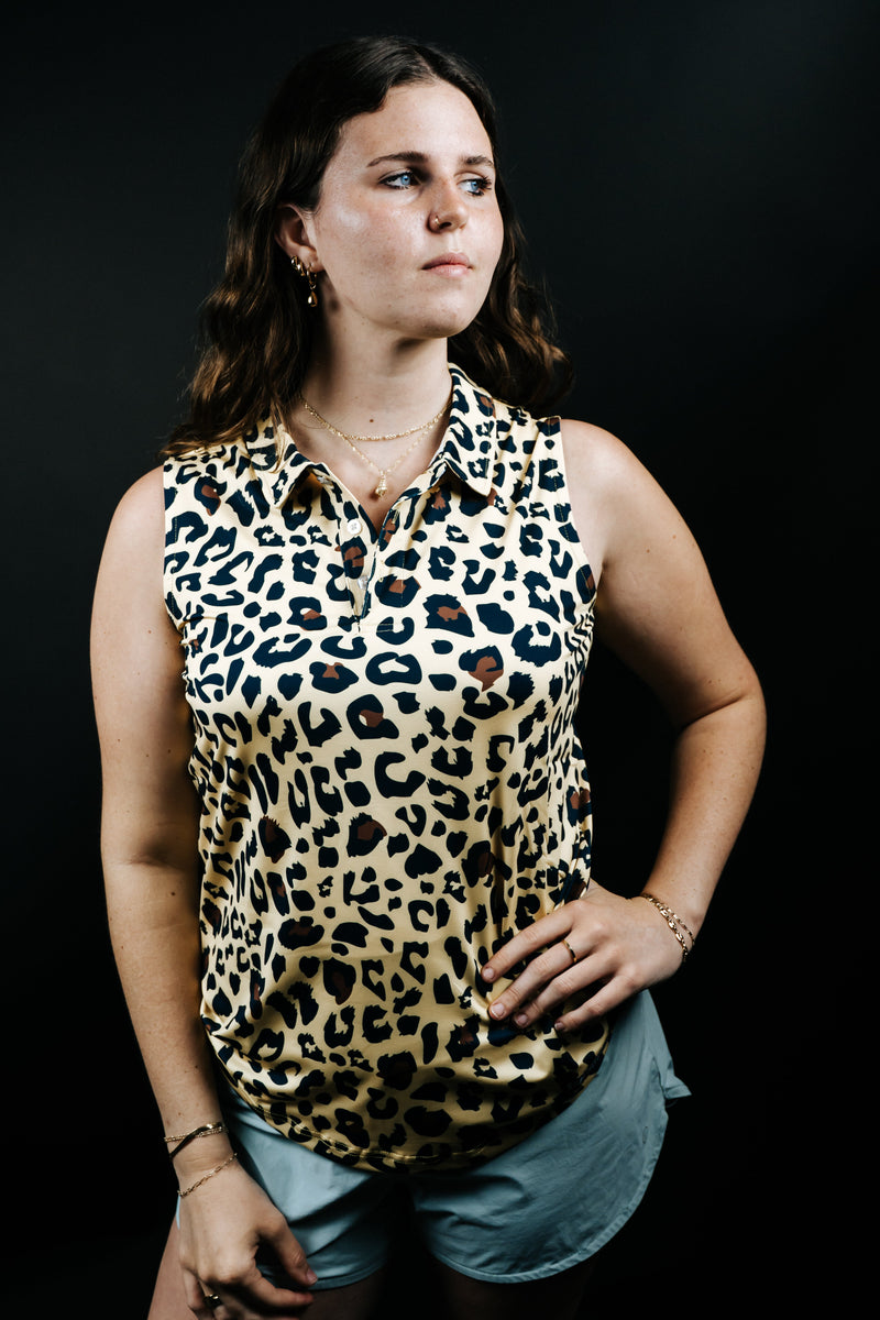 Load image into Gallery viewer, Womens Cheetah Leopard Polo
