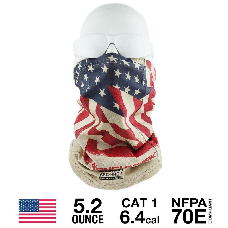 Load image into Gallery viewer, American Flag Beige FR CAT 1 Face Gaiter
