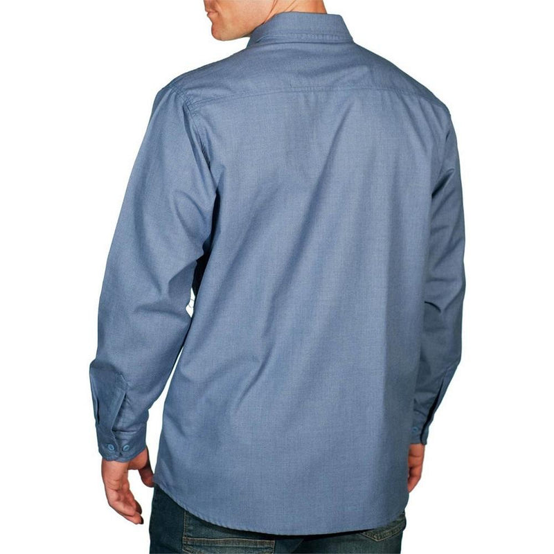 Load image into Gallery viewer, silver bullet flame resistant button up shirt light blue
