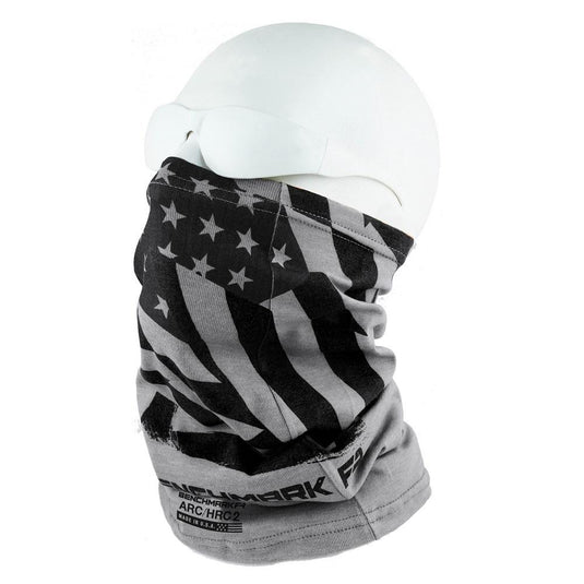 CAT 2 FR American Flag Gray Neck Gaiter