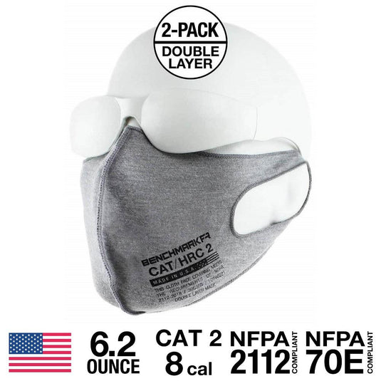 Double Layer CAT 2 FR Face Mask "Ninja Style" (2-Pack)