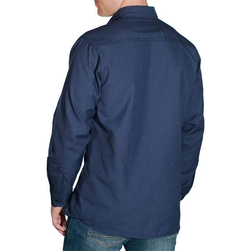 Load image into Gallery viewer, silver bullet flame resistant button up shirt navy
